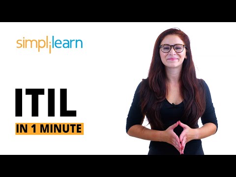 Youtube video: ITIL In 1 Minute What Is ITIL? ITIL Tutorial For Beginners ITIL Foundation Simplilearn