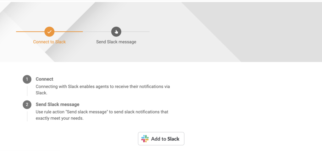 Canal Slack na seção de configuração do LiveAgent